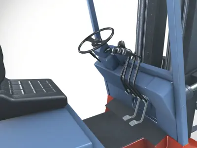 Industrial Fork Lift  Low-poly 3D model