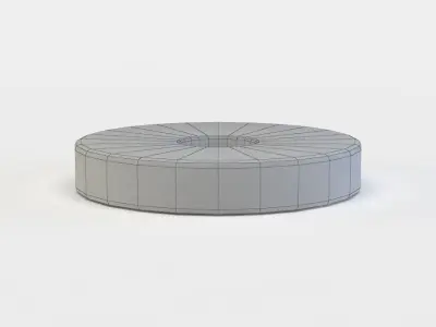 Millstone round stone Low-poly 3D model