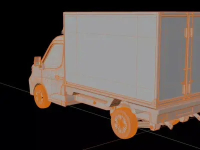 Nissan Interstar Box Truck 3D model