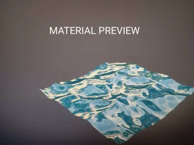 calm Ocean sea 3D model Low-poly 3D model