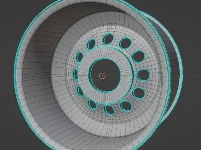 Outlaw old school racing wheel   3D model