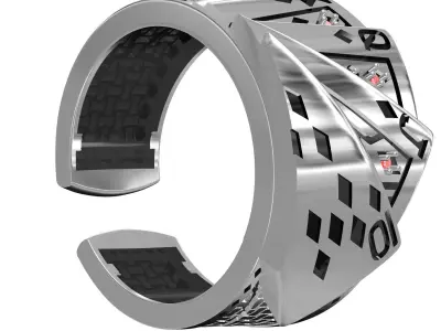 Antique Playing Cards Ring for Men 3D print model
