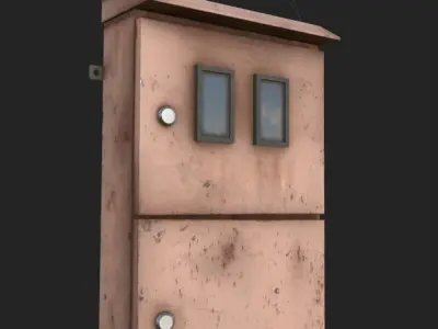  3D model Old Electrical Box low-poly  Low-poly 3D model