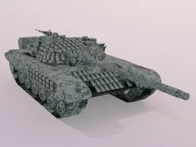 3d T72b Tank For Game Modeling And Designing Free 3D model
