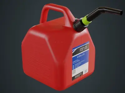 Fuel Can 5A Low-poly 3D model