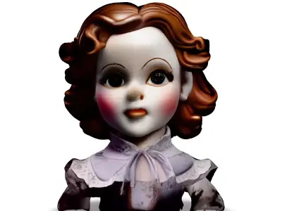 Vintage Porcelain Doll 3D Model Low-poly 3D model