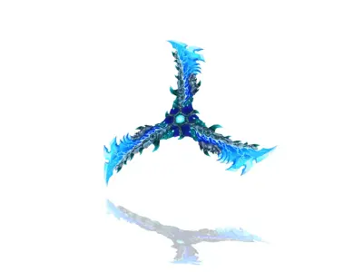 Frozen Bone Chakram Low-poly 3D model