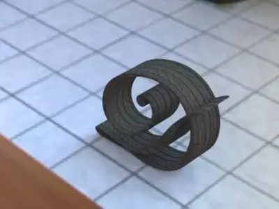Letra D gold letter s Free 3D model