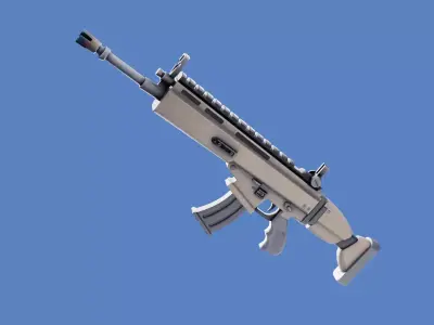 Scare Fortnite gun Free low-poly 3D model