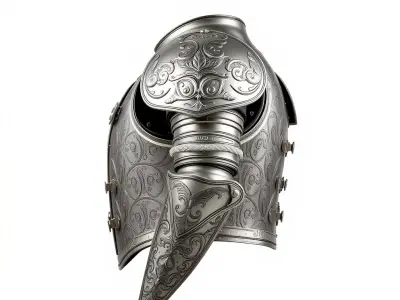 Medieval Ornate Helmet Model Pack Low-poly 3D model