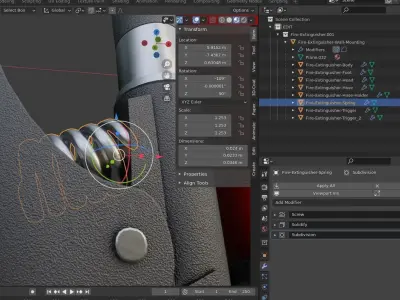 High-Poly Fire Extinguisher 3D model