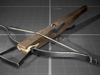 Medieval Crossbow Low-poly 3D model purchase