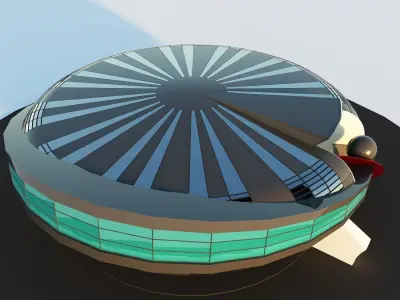 Science Fiction Building Free low-poly 3D model