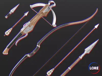 Medieval Collection Elegant Ranged Weapons 3D Model Pack