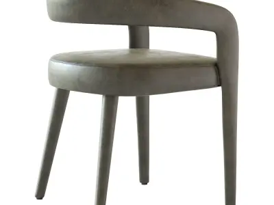 Lisette White Dining Chair 3D model purchase