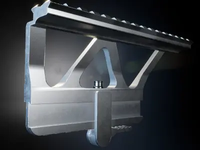 AAA Side Rail Mount Game Ready PBR Low-poly 3D model