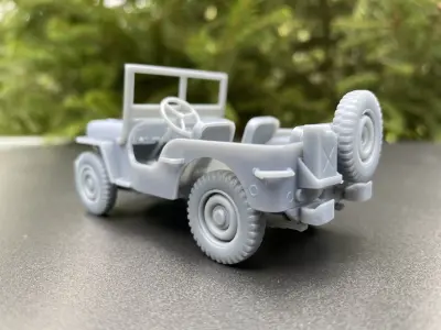 Jeep Willys 1-35 scale model kit 3D print model