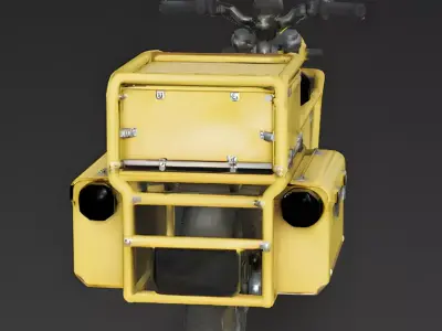 Realistic Urban Cargo Bike 3D Model Low-poly 3D model