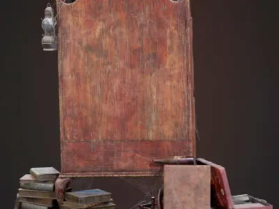 Old Firelamp  Low-poly 3D model