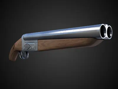 Sawed-off Shorgun Hi-Res 3D model