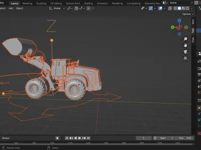 MID POLY  WHWWL LOADER 3D model