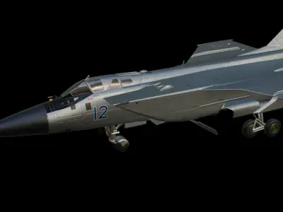 Mikoyan MiG-31 Low-poly 3D model