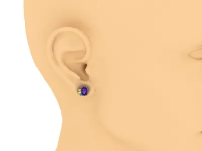 Brinco oval quadrado e gota 3D print model