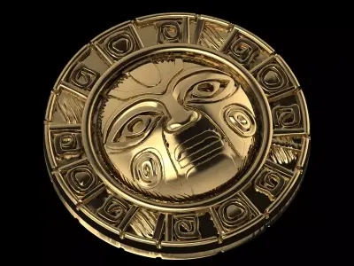 MEDALLON PRE INCAS 3D Model 3D print model