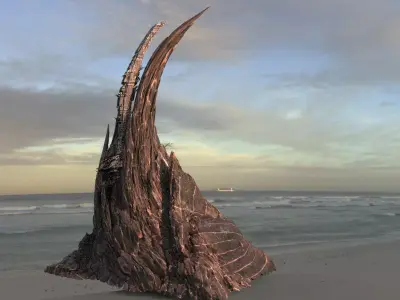 Alien Cliff Shards 2 3D model