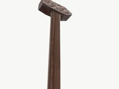 Rusty Hammer Low-poly 3D model