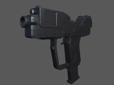 Pistol concept from halo Low-poly 3D model
