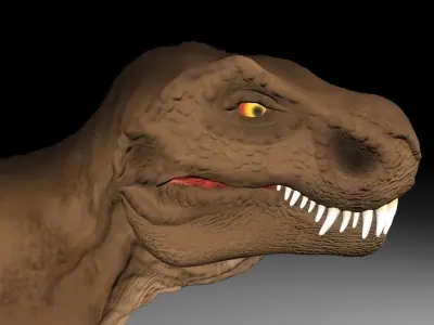 Rigged dino Low-poly 3D model