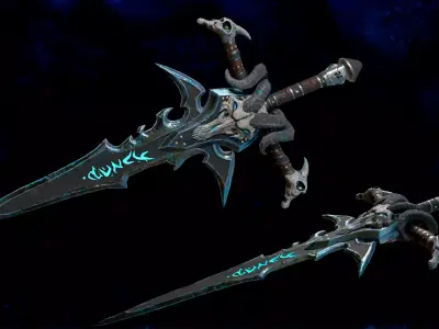Frostmourne Low-poly 3D model