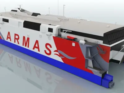 Alboran fastferry 3D model by crystalstudios