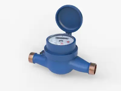 Water Meter Low-poly 3D model