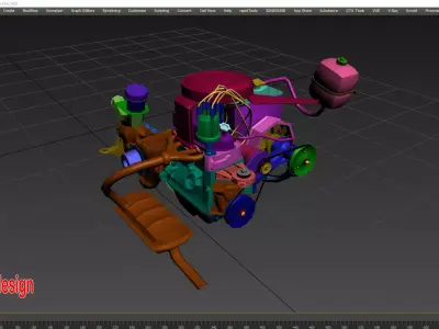 seat 133 1979 3ds max low  3D model