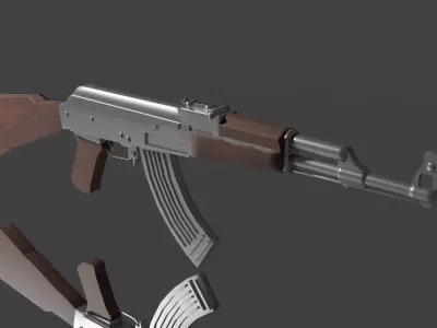AK47 Rifle 3D model