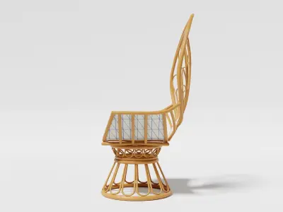 Rattan peacock chair 3D model