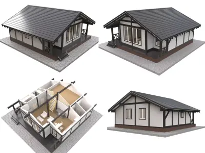 Private house  3D model purchase