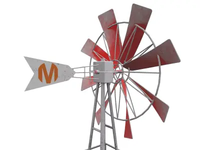 Wind Mill  Low-poly 3D model