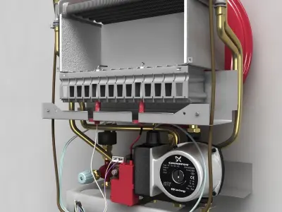 Healting boiler baxi heating equipment 3D model