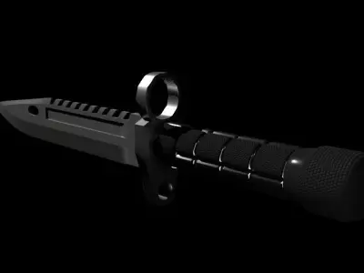 M9 Knife Model Free low-poly 3D model