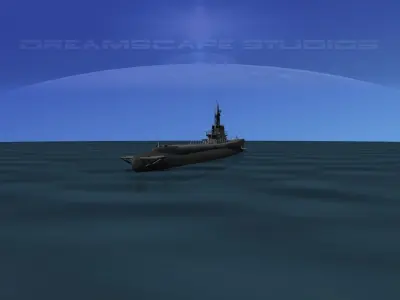 Balao Class Submarine USS Balao SS285 3D model