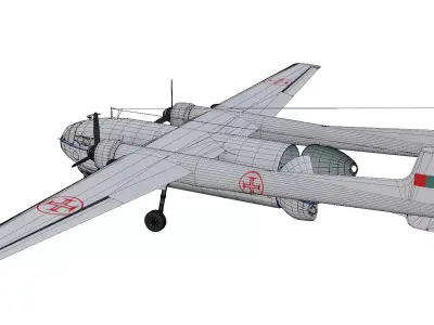 Nord Noratlas N-2501 Low-poly 3D model