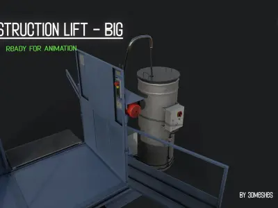 Construction Lift - Big Version Low-poly 3D model