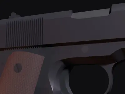 Colt M1911A1 Stylised WW2 Pistol Low-poly 3D model