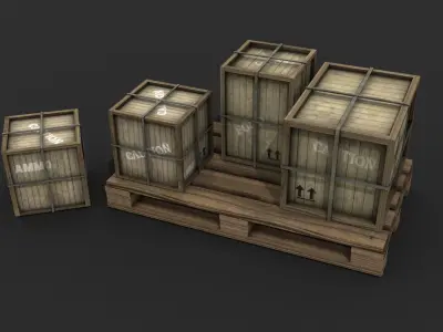 FPS Map Props - Game Assets Low-poly 3D model