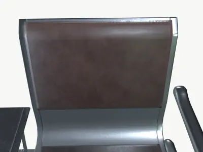 Industrial bench Low-poly 3D model