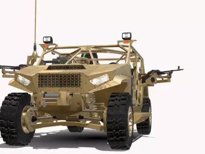 POLARIS DAGOR 4X4  Low-poly 3D model