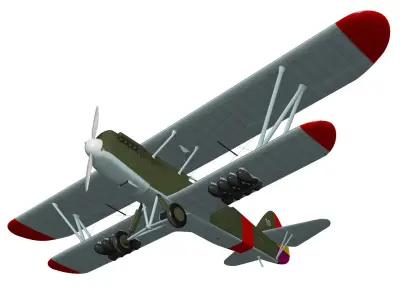 Polikarpov R-Z 3D model purchase